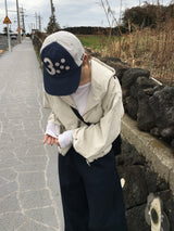 チェックボタンロールアップワイドパンツ (2c)