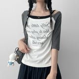 Nagrang Little Girl Off-Shoulder Legrun Tee (3 colors)
