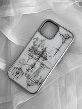 cross chandelier phone case silver ver