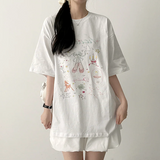 3st Digital Printed Short Sleeve T-Shirt #TeddyBear #Ballerina #Ribbon