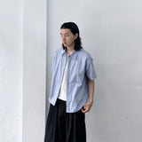 Structured Diagonal Seam Shirt