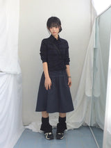 ruffle frill checkered short shirt