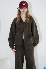 Solid sweat pants_khaki brown