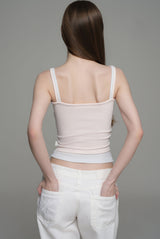 Doubles soft layered camisole top, Pink