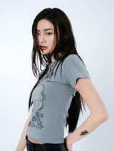 ハートブレイカーズクラブTシャツ [カーキ]