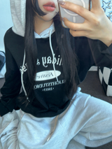 COLORATION VACATION HOODIR T SHIRT💙🤍🖤3COLOR
