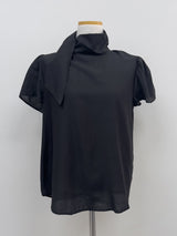 [Short Sleeve Version] Charming Tie Puff Blouse