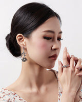 Wild Rose Wreath Ring Silver