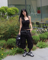 [UNISEX] Square hip belt mini bag