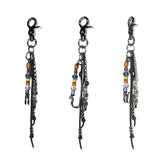 ethnic pin keyring (black)