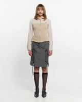 リボンタイドスリットスカート _ GREY