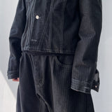Stitch Back Slit Cropped Jacket