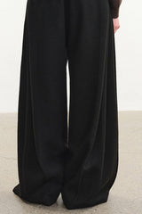 Wide Pleated Wool Trousers