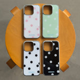 Dot text silver case (white)