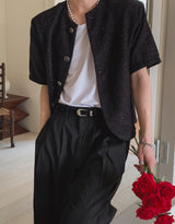 Avek tweed short sleeves jacket