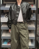 With Biker Leather Jacket
