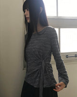 ノリンツイストラウンドダイアゴナル長袖Tシャツ