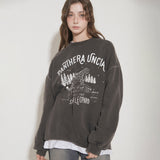 SNOW LEOPARD PRINT SWEATSHIRT [normal] [BLACK]