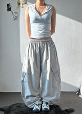 Grade Nylon Cargo Balloon Pants 4color