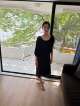 gathered drape top