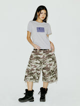  NYX FLAG APLIQUE TEE GREY