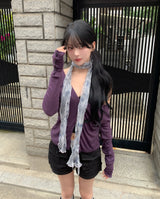Mine Ribbed V-neck Button Cardigan