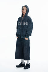 Rhinestone Camo Hoodie - CHARCOAL