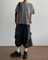 ホルダーピンタックバミューダスウェットパンツ