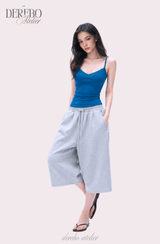 Deep Blue Lace Sleeveless Top