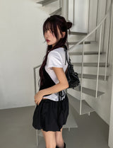 Here ribbed strap bustier