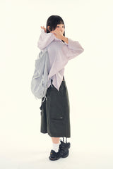Maron check shirt hoodie