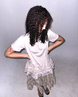 (2color) Ruffle Check Flare Skirt