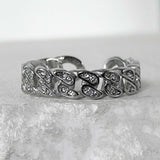 ss-ICE CLASSIC CHAIN OPEN RING_ICE SILVER