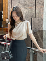 Shurea No Collar Pearl Tweed Jacket