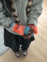 Allbut Mohair Color Knit Hand Gloves