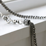 SVC-531 Handmade Antique Silver Mesh Pants Chain Keychain