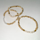 ウォームウッドボールブレスレット (white)