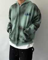 AM Yunus Dirty-Wash Hooded Zip-Up (2C)