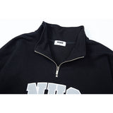 Huke x Nus. ハーフジップアップ(BLACK)