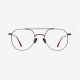 Knouun Round titanium glasses CODE. 101. C Pink Brown