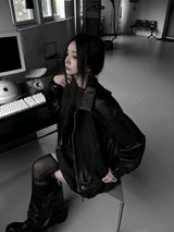 classic washed leather jacket