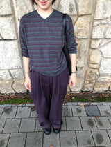 Purple banding pants