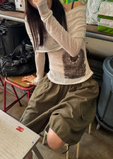 BALLOON CARGO HALF PANTS