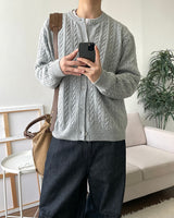 リルトケーブルニットカーディガン