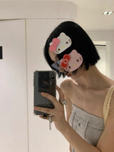 Kitty fabric hair-pin(1pcs)