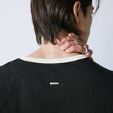 henley neck concho ringer t-shirt black