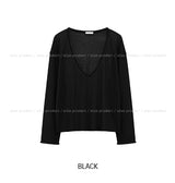 Haro See-through Deep V-Neck Knit