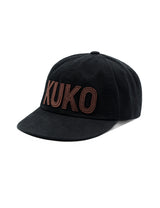 KUKO ロゴ6パネルャップ_ブラックブラウン