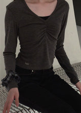 Ruched Shirring Tee