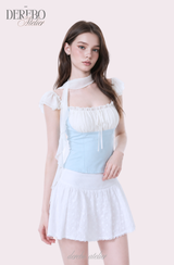 Charles chiffon scarf chiffon blouse